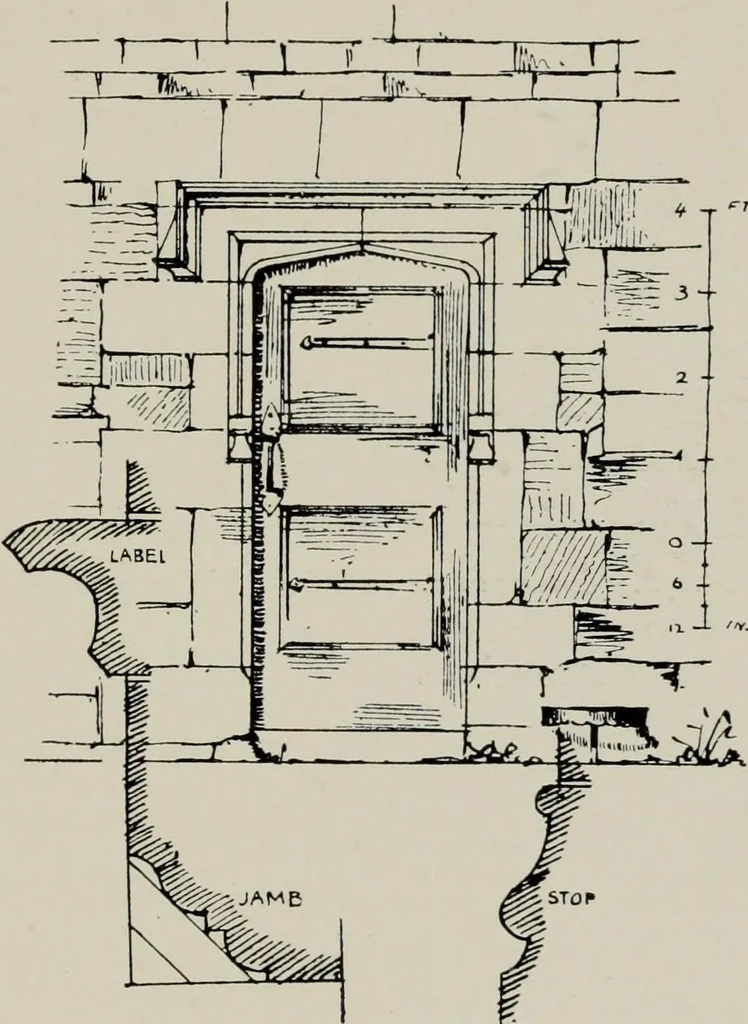 An illustration from Early renaissance architecture in England; a historical and descriptive account of the Tudor, Elizabethan, and Jacobean periods, 1500-1625, for the use of students and others, 1914, leaf 141