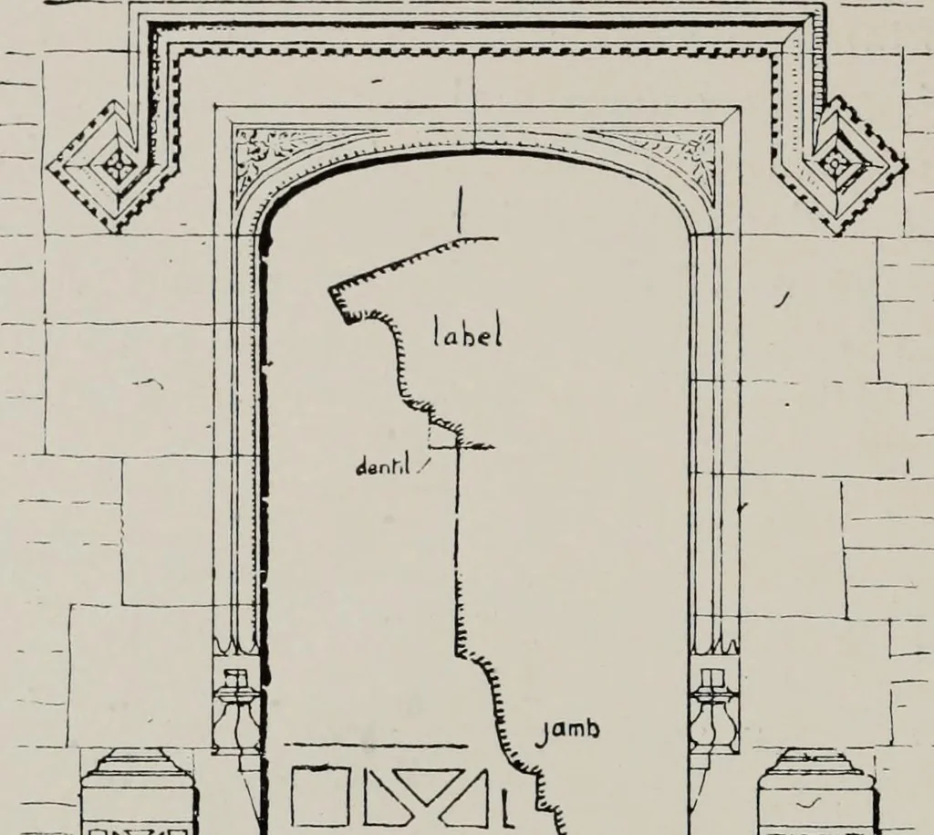 An illustration from Early renaissance architecture in England; a historical and descriptive account of the Tudor, Elizabethan, and Jacobean periods, 1500-1625, for the use of students and others, 1914, leaf 142