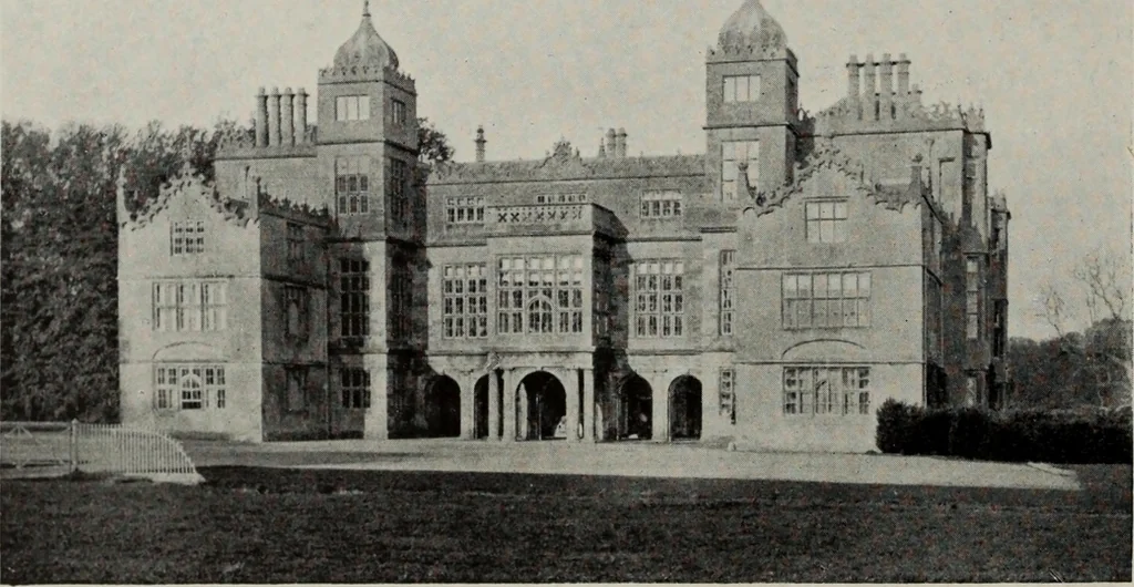An illustration from Early renaissance architecture in England; a historical and descriptive account of the Tudor, Elizabethan, and Jacobean periods, 1500-1625, for the use of students and others, 1914, leaf 148