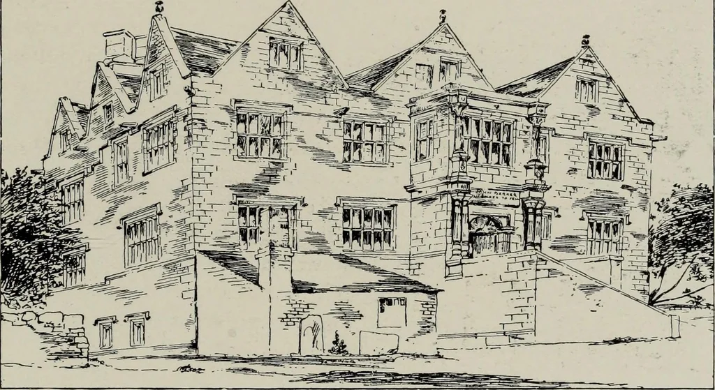 An illustration from Early renaissance architecture in England; a historical and descriptive account of the Tudor, Elizabethan, and Jacobean periods, 1500-1625, for the use of students and others, 1914, leaf 155