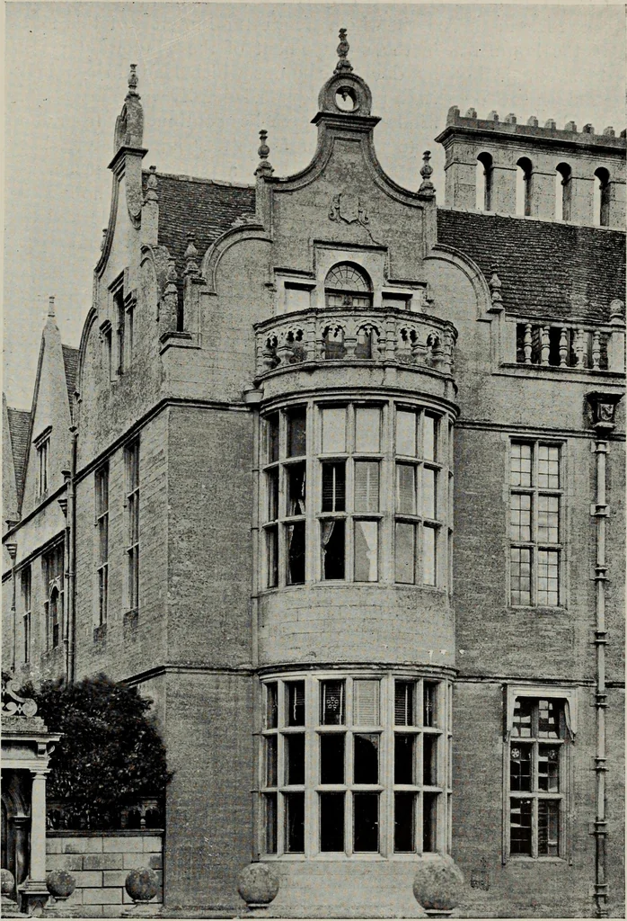 An illustration from Early renaissance architecture in England; a historical and descriptive account of the Tudor, Elizabethan, and Jacobean periods, 1500-1625, for the use of students and others, 1914, leaf 165