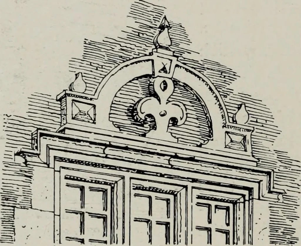 An illustration from Early renaissance architecture in England; a historical and descriptive account of the Tudor, Elizabethan, and Jacobean periods, 1500-1625, for the use of students and others, 1914, leaf 168