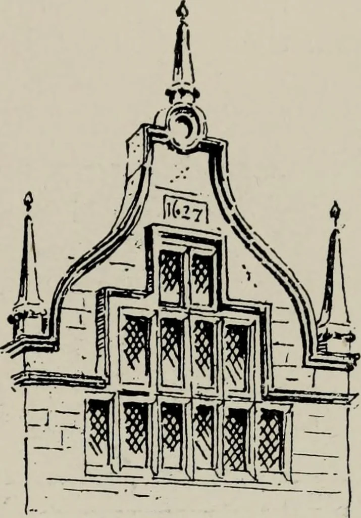 An illustration from Early renaissance architecture in England; a historical and descriptive account of the Tudor, Elizabethan, and Jacobean periods, 1500-1625, for the use of students and others, 1914, leaf 175