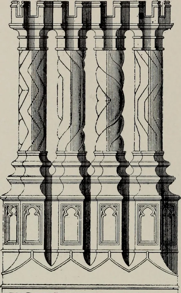 An illustration from Early renaissance architecture in England; a historical and descriptive account of the Tudor, Elizabethan, and Jacobean periods, 1500-1625, for the use of students and others, 1914, leaf 178