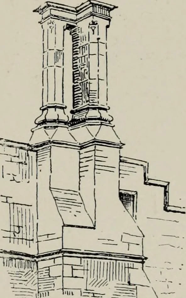 An illustration from Early renaissance architecture in England; a historical and descriptive account of the Tudor, Elizabethan, and Jacobean periods, 1500-1625, for the use of students and others, 1914, leaf 179