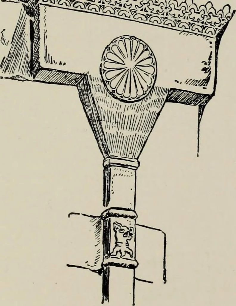 An illustration from Early renaissance architecture in England; a historical and descriptive account of the Tudor, Elizabethan, and Jacobean periods, 1500-1625, for the use of students and others, 1914, leaf 185