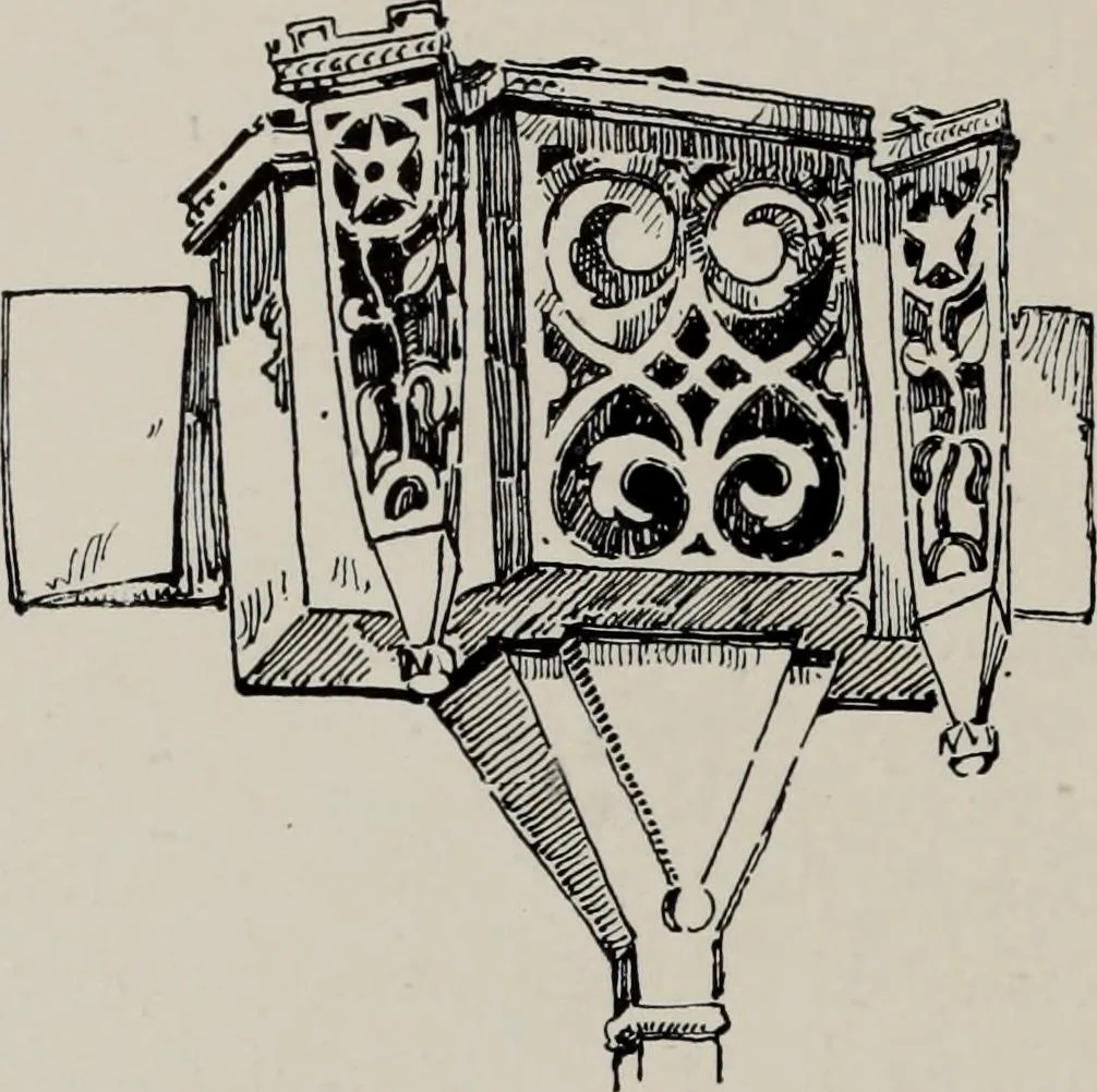 An illustration from Early renaissance architecture in England; a historical and descriptive account of the Tudor, Elizabethan, and Jacobean periods, 1500-1625, for the use of students and others, 1914, leaf 186