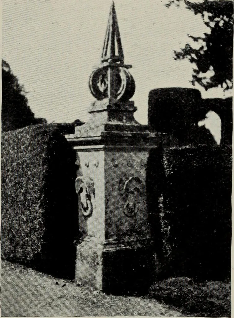 An illustration from Early renaissance architecture in England; a historical and descriptive account of the Tudor, Elizabethan, and Jacobean periods, 1500-1625, for the use of students and others, 1914, leaf 189