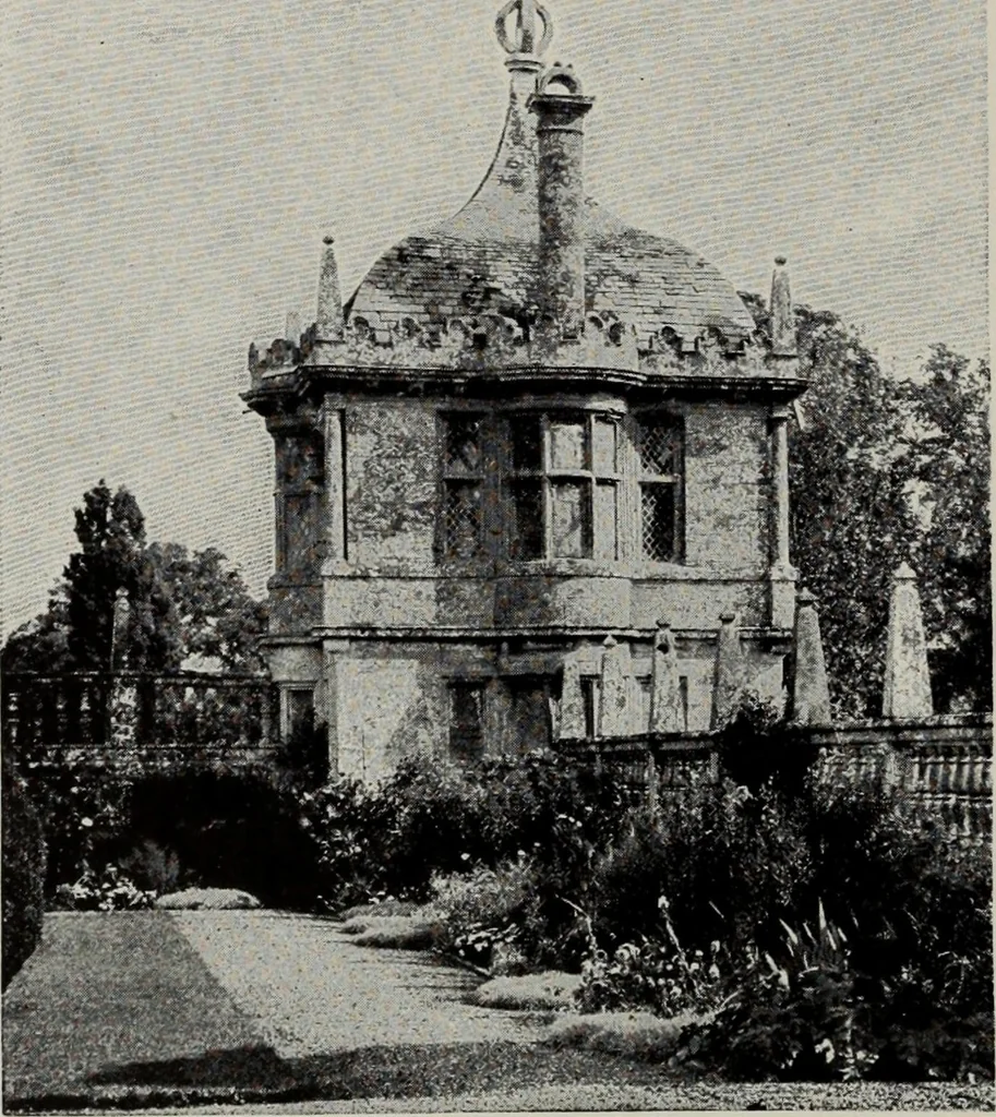 An illustration from Early renaissance architecture in England; a historical and descriptive account of the Tudor, Elizabethan, and Jacobean periods, 1500-1625, for the use of students and others, 1914, leaf 192