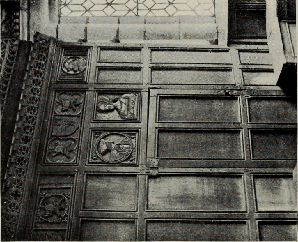 An illustration from Early renaissance architecture in England; a historical and descriptive account of the Tudor, Elizabethan, and Jacobean periods, 1500-1625, for the use of students and others, 1914, leaf 210