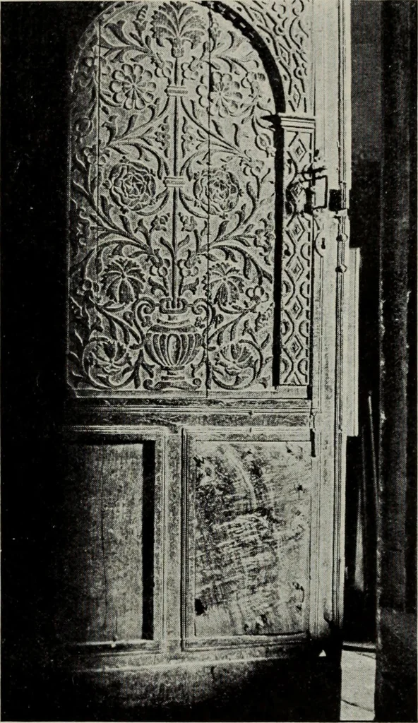An illustration from Early renaissance architecture in England; a historical and descriptive account of the Tudor, Elizabethan, and Jacobean periods, 1500-1625, for the use of students and others, 1914, leaf 215