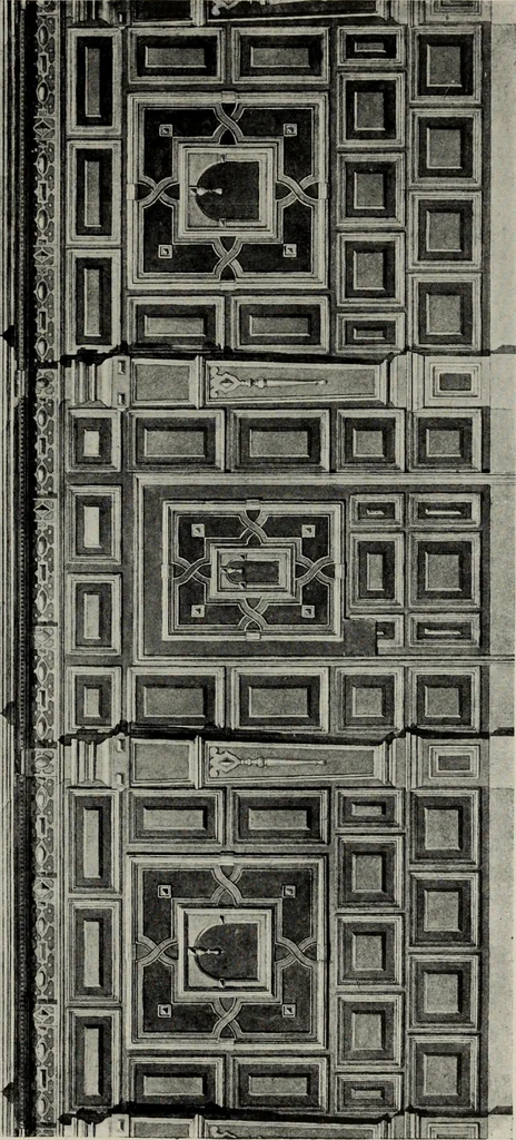 An illustration from Early renaissance architecture in England; a historical and descriptive account of the Tudor, Elizabethan, and Jacobean periods, 1500-1625, for the use of students and others, 1914, leaf 217