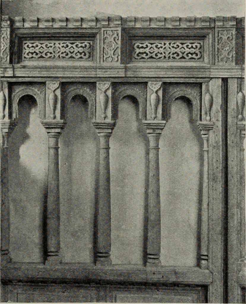 An illustration from Early renaissance architecture in England; a historical and descriptive account of the Tudor, Elizabethan, and Jacobean periods, 1500-1625, for the use of students and others, 1914, leaf 219
