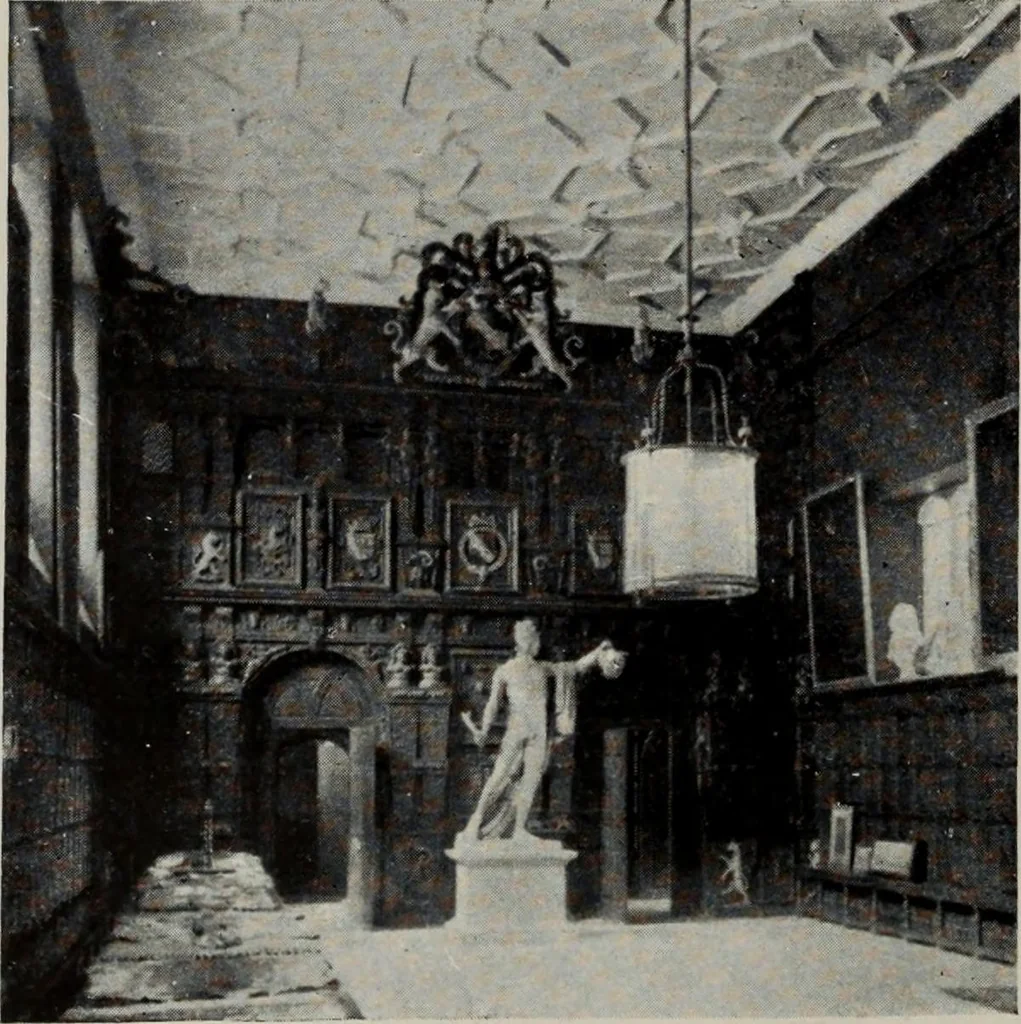 An illustration from Early renaissance architecture in England; a historical and descriptive account of the Tudor, Elizabethan, and Jacobean periods, 1500-1625, for the use of students and others, 1914, leaf 220