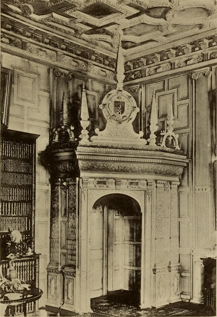 An illustration from Early renaissance architecture in England; a historical and descriptive account of the Tudor, Elizabethan, and Jacobean periods, 1500-1625, for the use of students and others, 1914, leaf 231