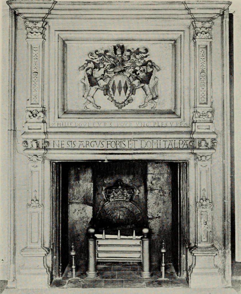 An illustration from Early renaissance architecture in England; a historical and descriptive account of the Tudor, Elizabethan, and Jacobean periods, 1500-1625, for the use of students and others, 1914, leaf 239