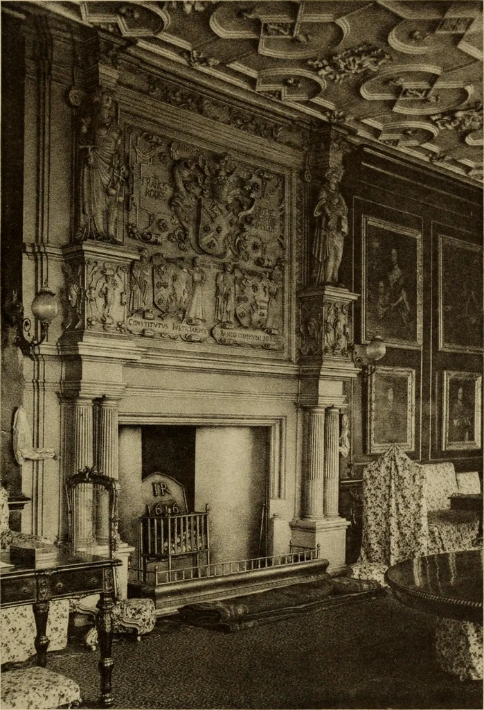 An illustration from Early renaissance architecture in England; a historical and descriptive account of the Tudor, Elizabethan, and Jacobean periods, 1500-1625, for the use of students and others, 1914, leaf 243