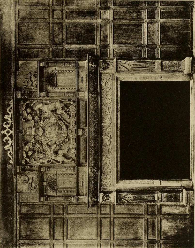 An illustration from Early renaissance architecture in England; a historical and descriptive account of the Tudor, Elizabethan, and Jacobean periods, 1500-1625, for the use of students and others, 1914, leaf 251
