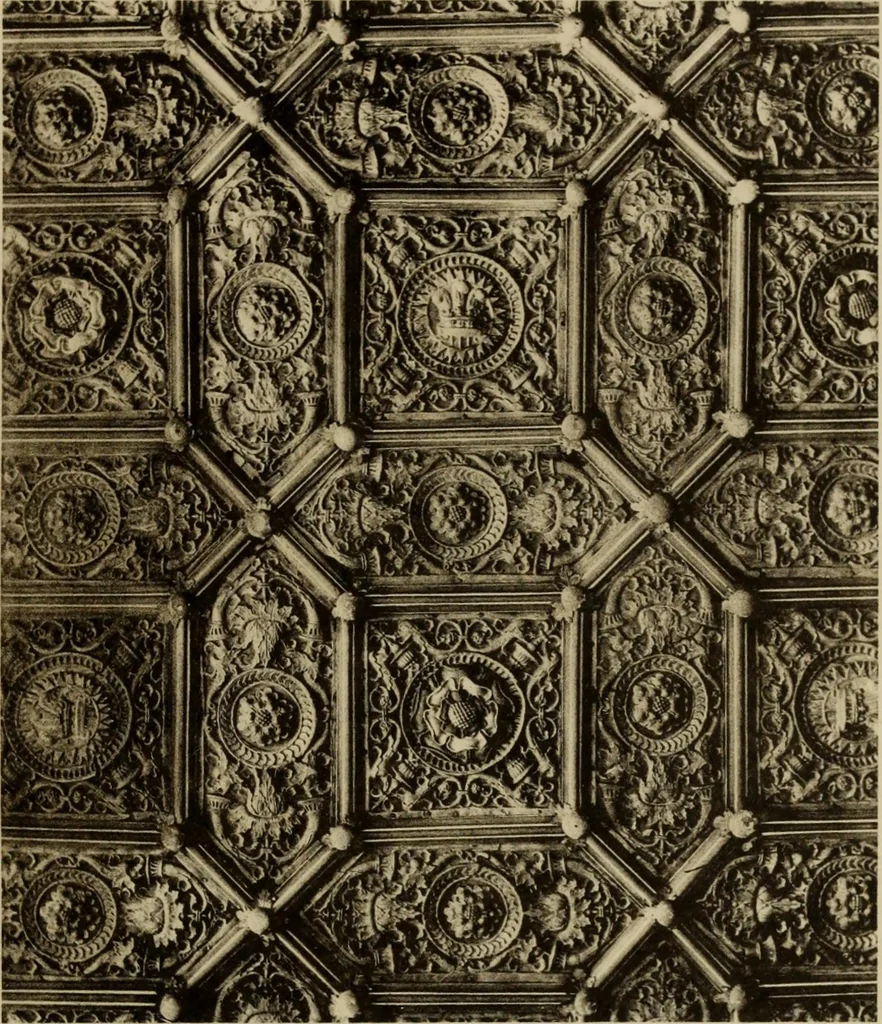 An illustration from Early renaissance architecture in England; a historical and descriptive account of the Tudor, Elizabethan, and Jacobean periods, 1500-1625, for the use of students and others, 1914, leaf 255