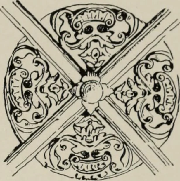 An illustration from Early renaissance architecture in England; a historical and descriptive account of the Tudor, Elizabethan, and Jacobean periods, 1500-1625, for the use of students and others, 1914, leaf 257