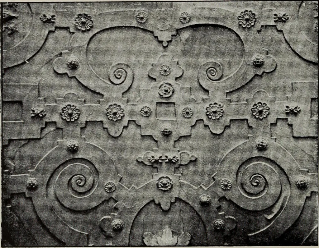 An illustration from Early renaissance architecture in England; a historical and descriptive account of the Tudor, Elizabethan, and Jacobean periods, 1500-1625, for the use of students and others, 1914, leaf 258