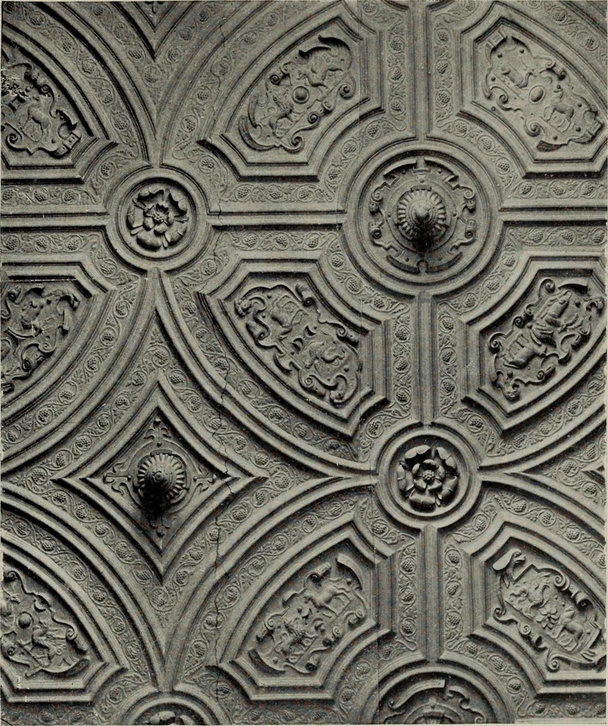 An illustration from Early renaissance architecture in England; a historical and descriptive account of the Tudor, Elizabethan, and Jacobean periods, 1500-1625, for the use of students and others, 1914, leaf 259