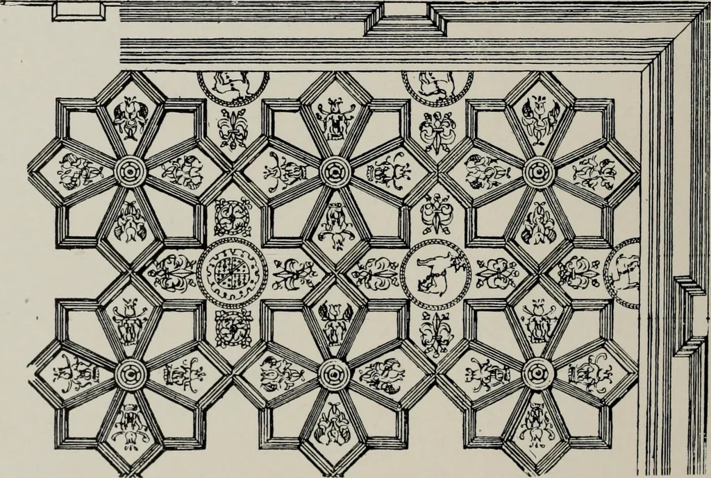 An illustration from Early renaissance architecture in England; a historical and descriptive account of the Tudor, Elizabethan, and Jacobean periods, 1500-1625, for the use of students and others, 1914, leaf 260