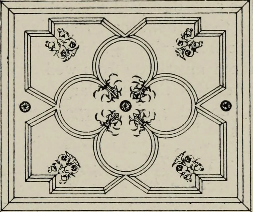 An illustration from Early renaissance architecture in England; a historical and descriptive account of the Tudor, Elizabethan, and Jacobean periods, 1500-1625, for the use of students and others, 1914, leaf 263