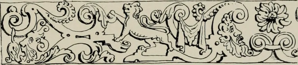 An illustration from Early renaissance architecture in England; a historical and descriptive account of the Tudor, Elizabethan, and Jacobean periods, 1500-1625, for the use of students and others, 1914, leaf 267