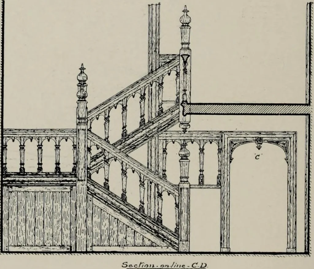 An illustration from Early renaissance architecture in England; a historical and descriptive account of the Tudor, Elizabethan, and Jacobean periods, 1500-1625, for the use of students and others, 1914, leaf 276