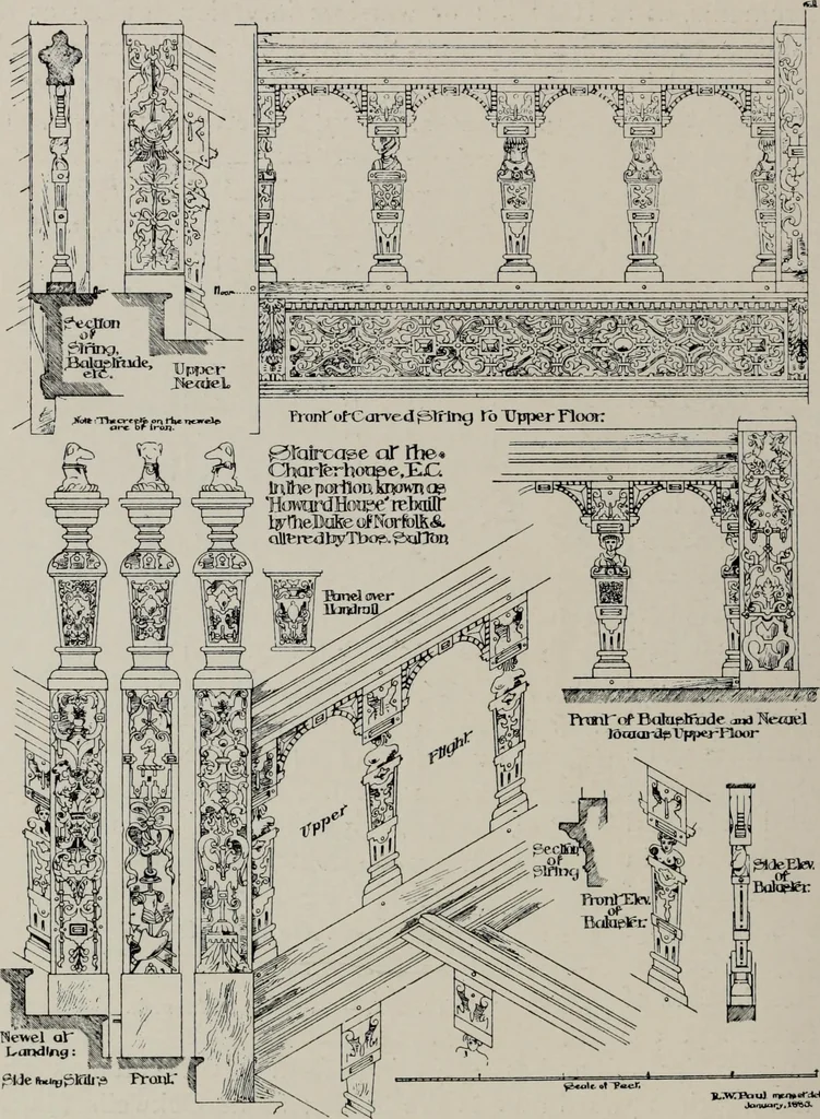 An illustration from Early renaissance architecture in England; a historical and descriptive account of the Tudor, Elizabethan, and Jacobean periods, 1500-1625, for the use of students and others, 1914, leaf 280