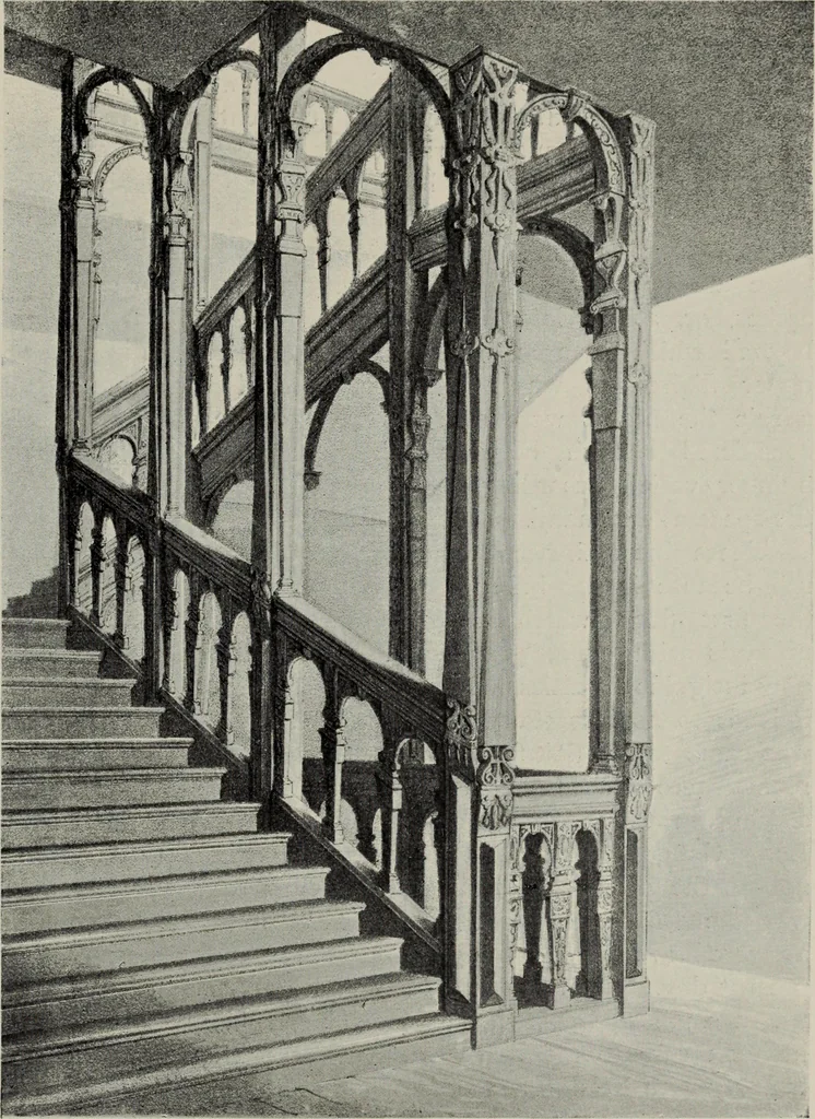 An illustration from Early renaissance architecture in England; a historical and descriptive account of the Tudor, Elizabethan, and Jacobean periods, 1500-1625, for the use of students and others, 1914, leaf 281