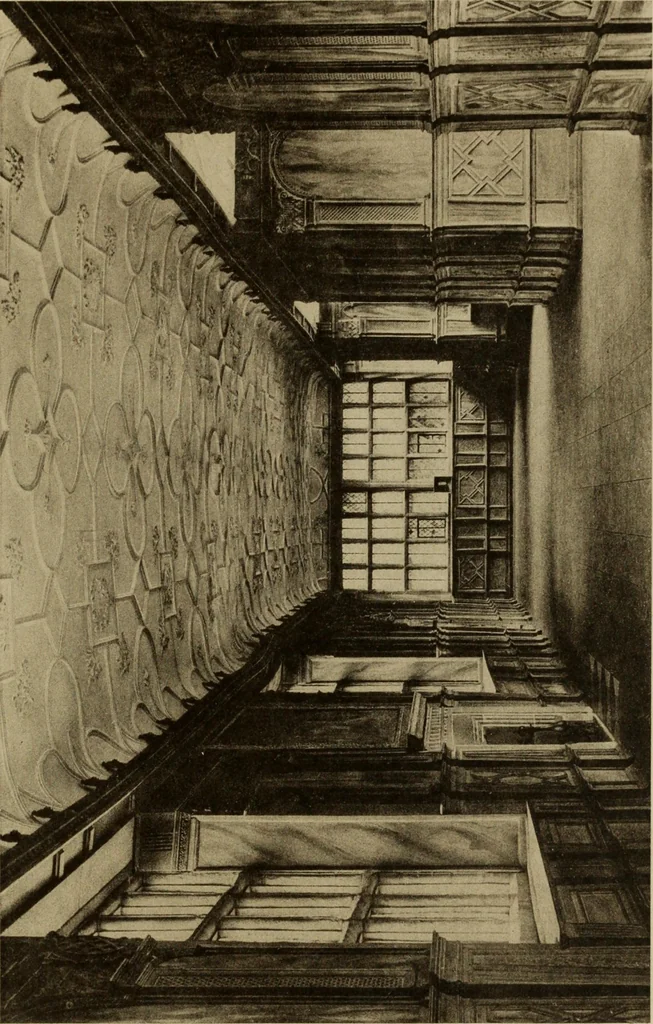 An illustration from Early renaissance architecture in England; a historical and descriptive account of the Tudor, Elizabethan, and Jacobean periods, 1500-1625, for the use of students and others, 1914, leaf 283