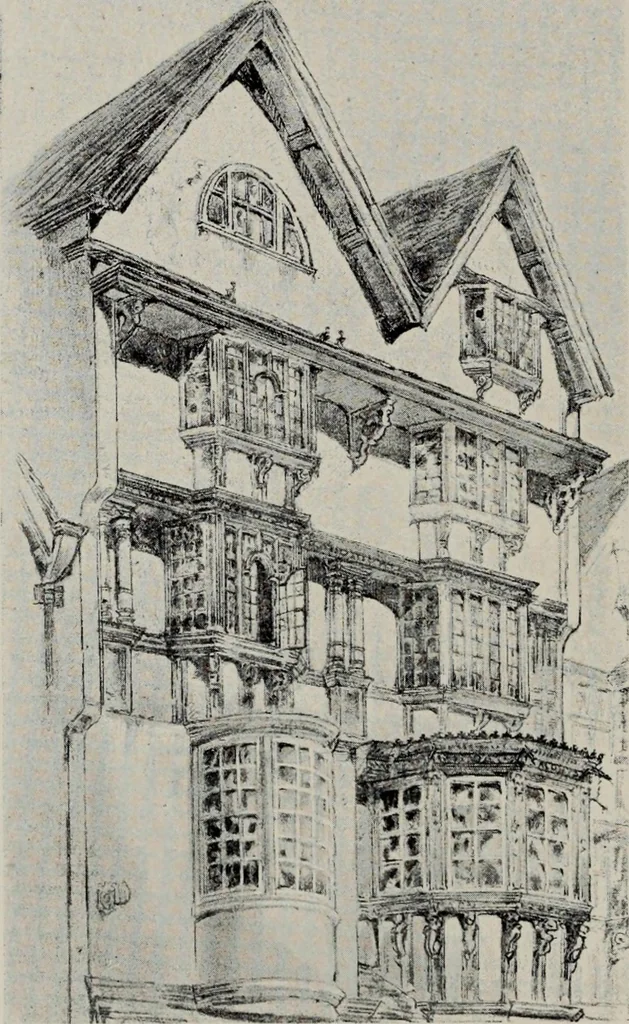 An illustration from Early renaissance architecture in England; a historical and descriptive account of the Tudor, Elizabethan, and Jacobean periods, 1500-1625, for the use of students and others, 1914, leaf 294