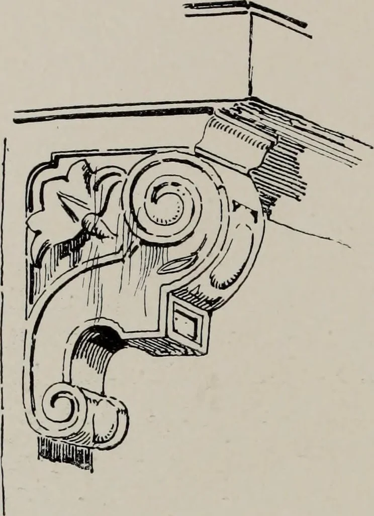 An illustration from Early renaissance architecture in England; a historical and descriptive account of the Tudor, Elizabethan, and Jacobean periods, 1500-1625, for the use of students and others, 1914, leaf 300