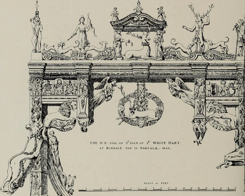 An illustration from Early renaissance architecture in England; a historical and descriptive account of the Tudor, Elizabethan, and Jacobean periods, 1500-1625, for the use of students and others, 1914, leaf 310