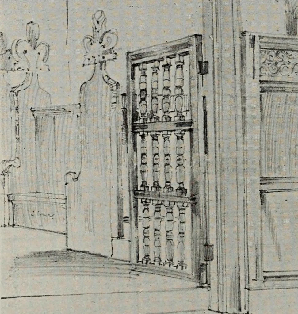 An illustration from Early renaissance architecture in England; a historical and descriptive account of the Tudor, Elizabethan, and Jacobean periods, 1500-1625, for the use of students and others, 1914, leaf 316
