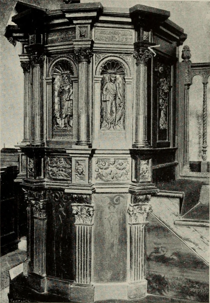 An illustration from Early renaissance architecture in England; a historical and descriptive account of the Tudor, Elizabethan, and Jacobean periods, 1500-1625, for the use of students and others, 1914, leaf 317