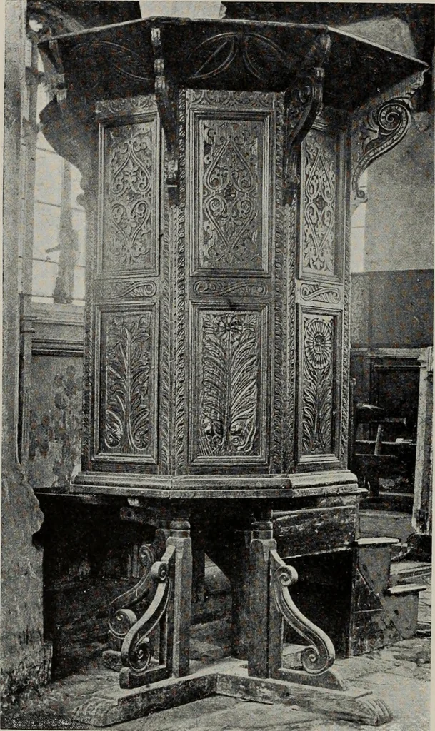 An illustration from Early renaissance architecture in England; a historical and descriptive account of the Tudor, Elizabethan, and Jacobean periods, 1500-1625, for the use of students and others, 1914, leaf 318