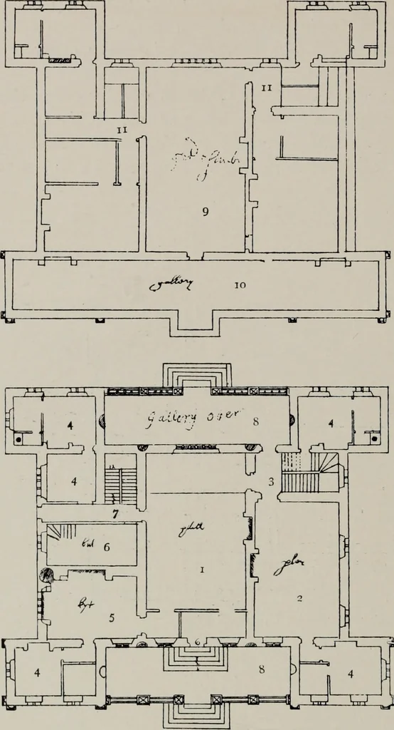 An illustration from Early renaissance architecture in England; a historical and descriptive account of the Tudor, Elizabethan, and Jacobean periods, 1500-1625, for the use of students and others, 1914, leaf 342