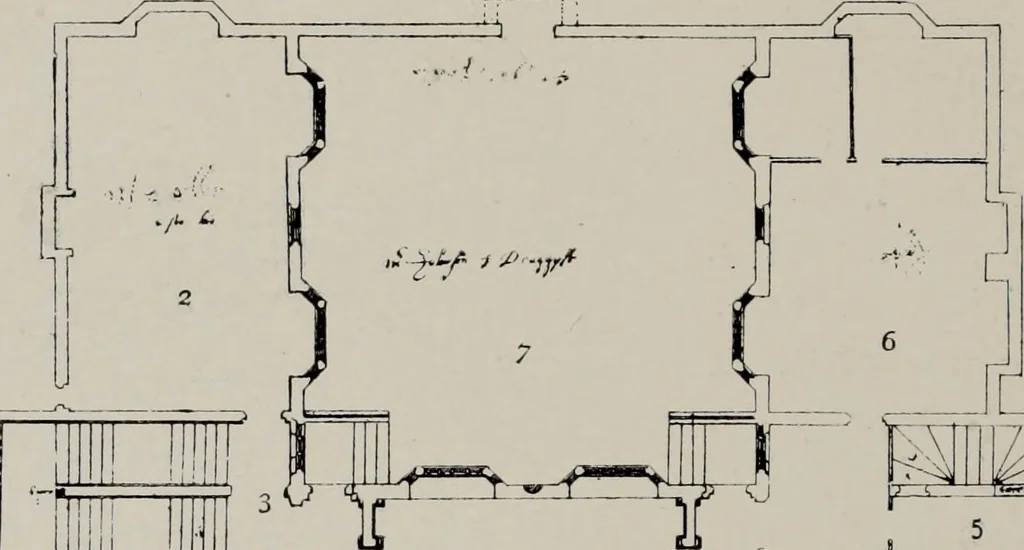 An illustration from Early renaissance architecture in England; a historical and descriptive account of the Tudor, Elizabethan, and Jacobean periods, 1500-1625, for the use of students and others, 1914, leaf 346