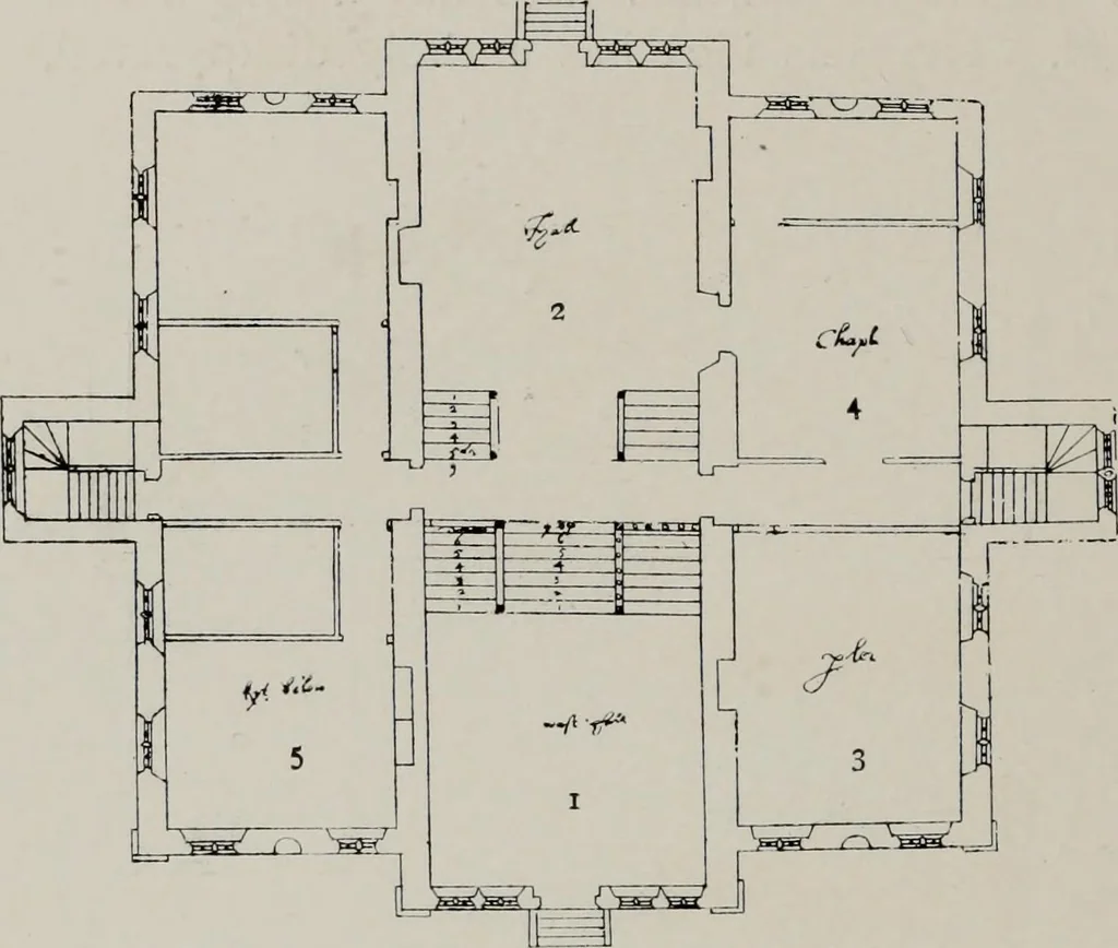 An illustration from Early renaissance architecture in England; a historical and descriptive account of the Tudor, Elizabethan, and Jacobean periods, 1500-1625, for the use of students and others, 1914, leaf 348