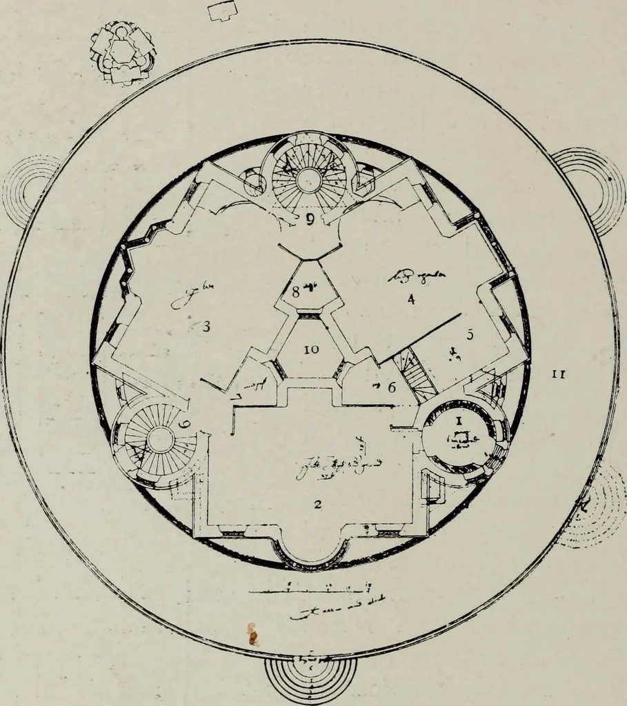 An illustration from Early renaissance architecture in England; a historical and descriptive account of the Tudor, Elizabethan, and Jacobean periods, 1500-1625, for the use of students and others, 1914, leaf 352