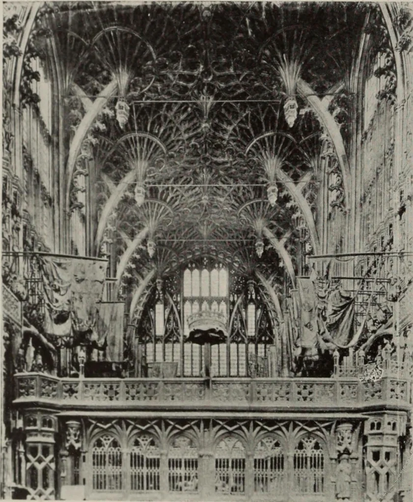 An illustration from Early renaissance architecture in England; a historical and descriptive account of the Tudor, Elizabethan, and Jacobean periods, 1500-1625, for the use of students and others, 1914, leaf 38