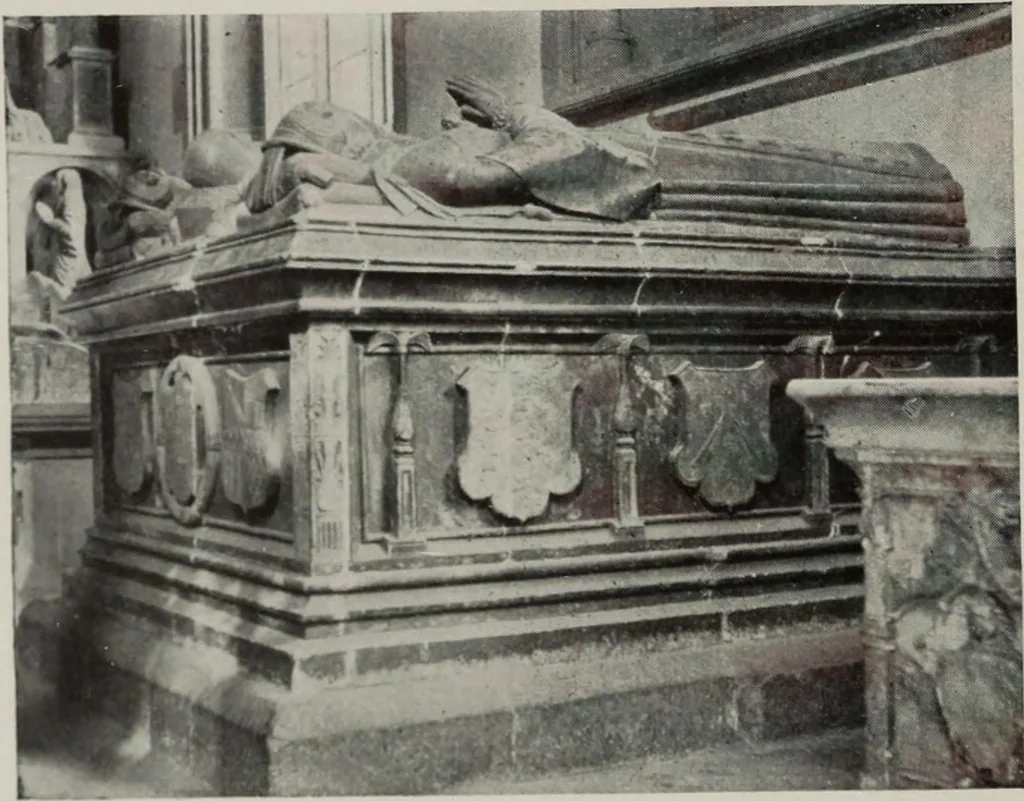 An illustration from Early renaissance architecture in England; a historical and descriptive account of the Tudor, Elizabethan, and Jacobean periods, 1500-1625, for the use of students and others, 1914, leaf 44