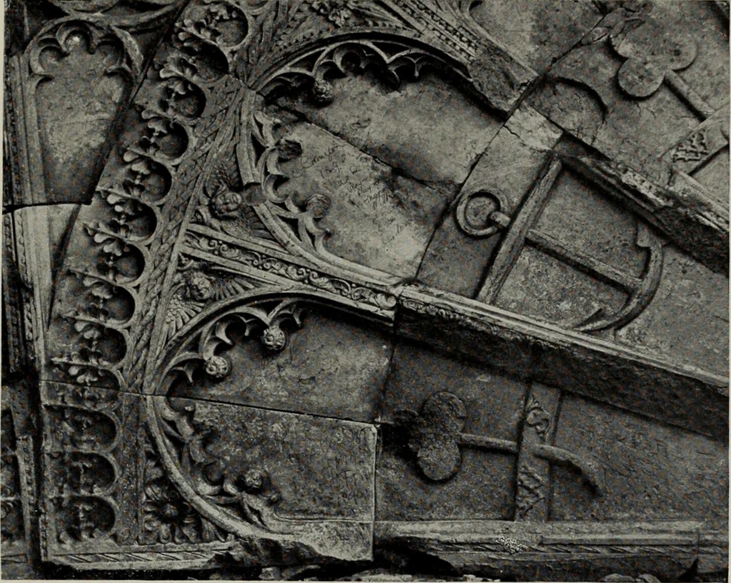 An illustration from Early renaissance architecture in England; a historical and descriptive account of the Tudor, Elizabethan, and Jacobean periods, 1500-1625, for the use of students and others, 1914, leaf 47