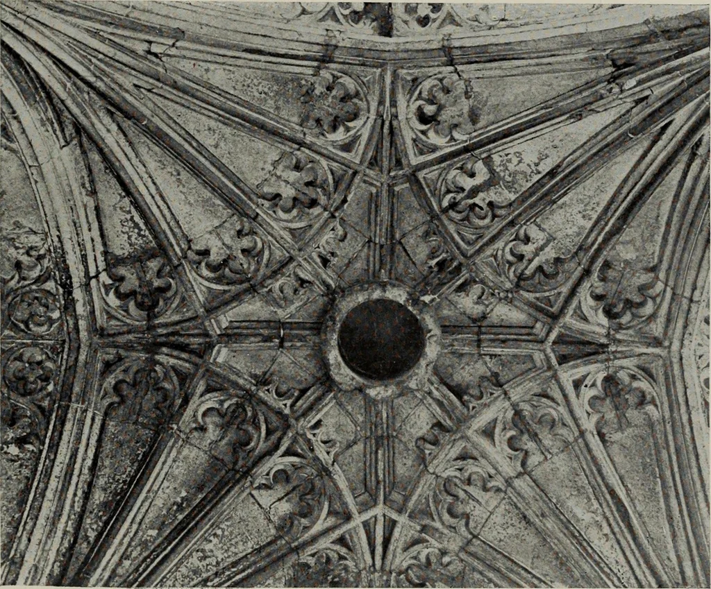 An illustration from Early renaissance architecture in England; a historical and descriptive account of the Tudor, Elizabethan, and Jacobean periods, 1500-1625, for the use of students and others, 1914, leaf 47