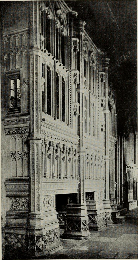 An illustration from Early renaissance architecture in England; a historical and descriptive account of the Tudor, Elizabethan, and Jacobean periods, 1500-1625, for the use of students and others, 1914, leaf 49