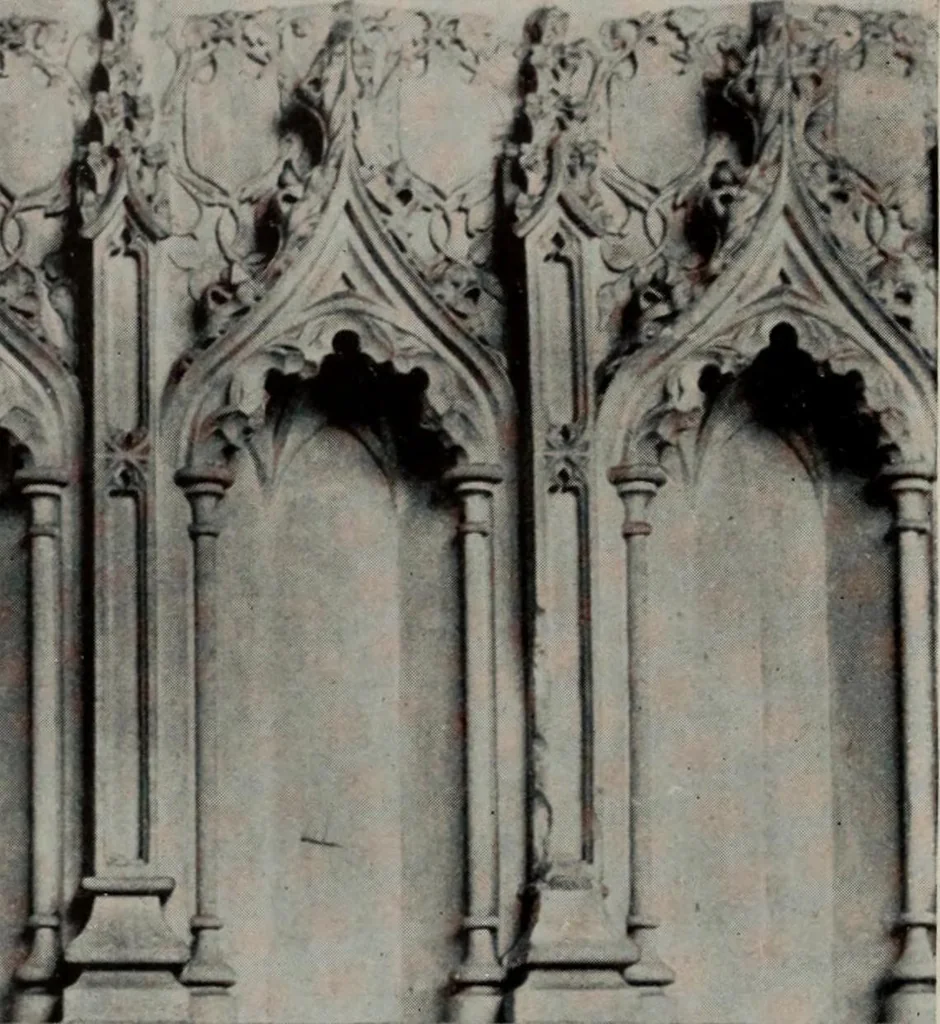 An illustration from Early renaissance architecture in England; a historical and descriptive account of the Tudor, Elizabethan, and Jacobean periods, 1500-1625, for the use of students and others, 1914, leaf 50