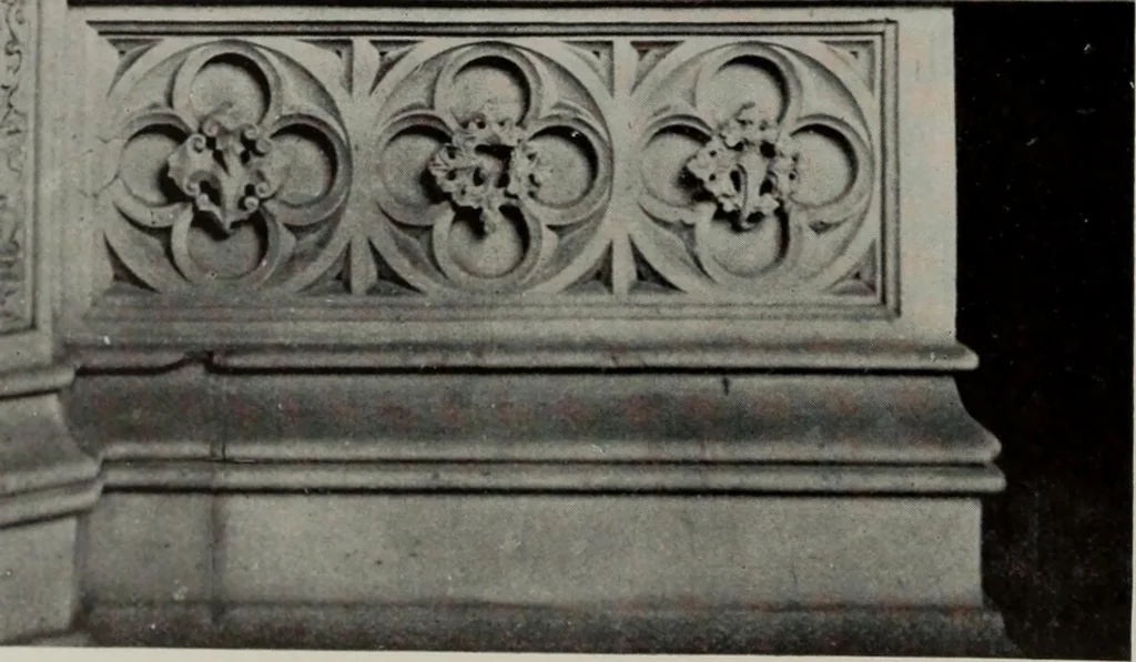An illustration from Early renaissance architecture in England; a historical and descriptive account of the Tudor, Elizabethan, and Jacobean periods, 1500-1625, for the use of students and others, 1914, leaf 50